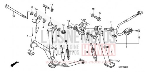 BEQUILLE (CBF600S8/SA8/N8/NA8) CBF600S8 de 2008